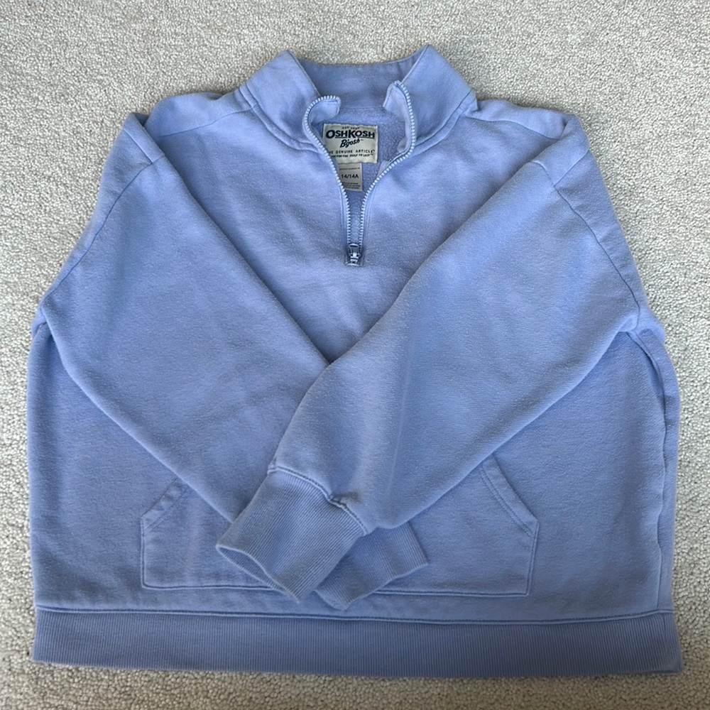 Girl’s 3/4 quarter zip sweatshirt